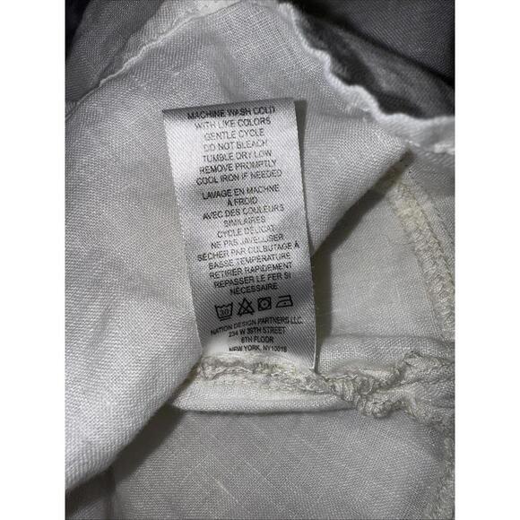 Andrea Jovine Quiet Luxury Minimalist Basic Organic 100% Linen White Blouse Top - Picture 13 of 15